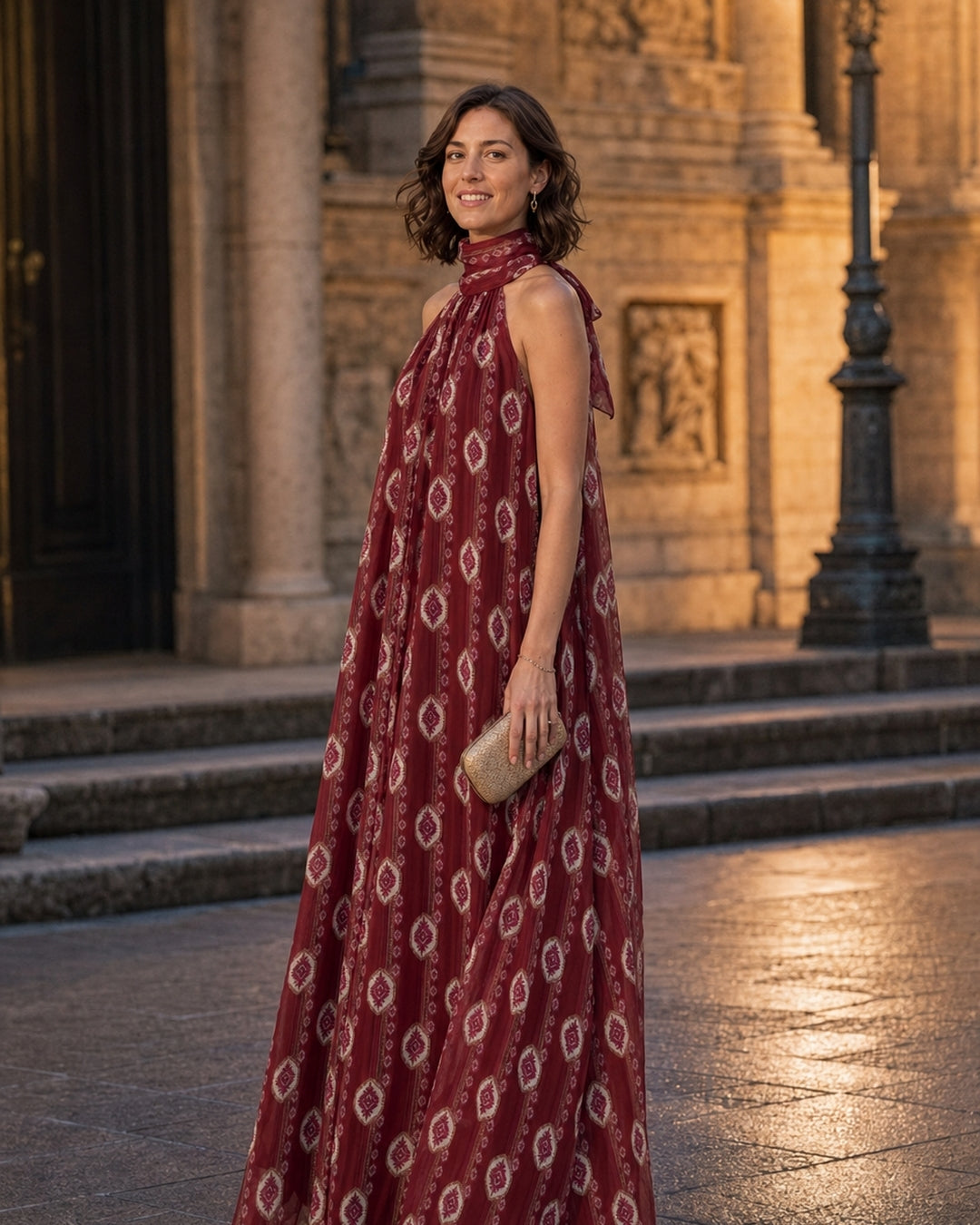 Vestido Janubio Burdeos