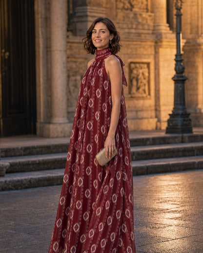 Vestido Janubio Burdeos