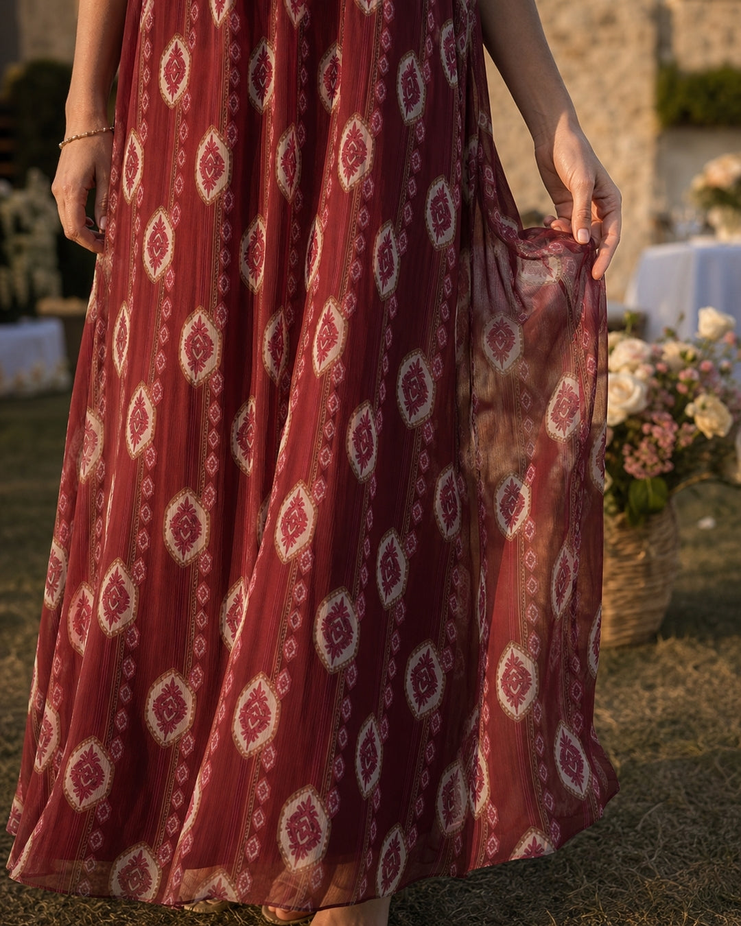 Vestido Janubio Burdeos